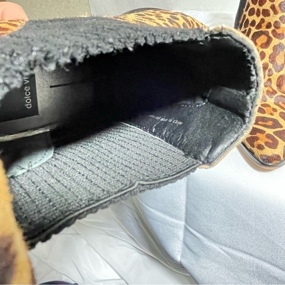 Dolce Vita Leopard print calf hair Chelsea boots 6.5 - Picture 4 of 7